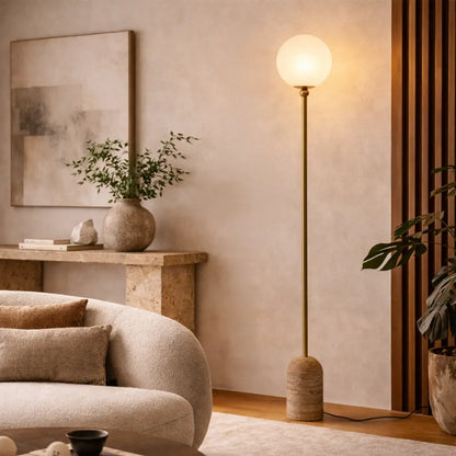 GINA Floor Lamp - Beige/Opal Matt