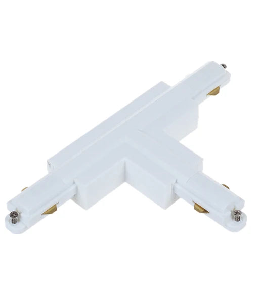 3 Wire 1 Circuit Universal Tracks, Connectors, End Cap & Live End - Connector T-Piece (Left1) WHITE