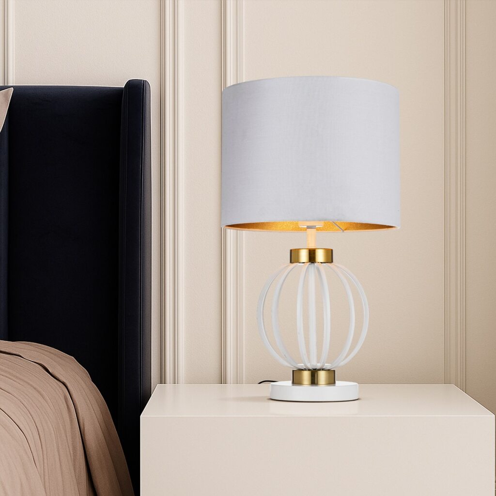 GRADA Table Lamp - White/Antique Gold