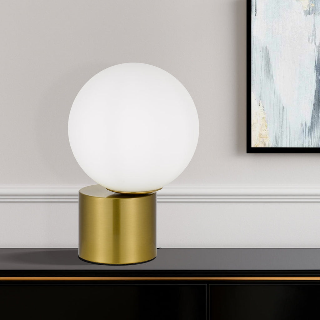 NOVIO Table Lamp - Antique Gold/Opal Matt