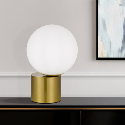 NOVIO Table Lamp - Antique Gold/Opal Matt