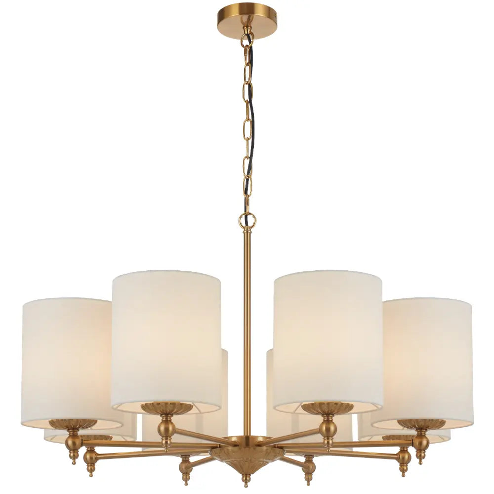 ARGOS 8 Pendant Light - Antique Gold/Ivory