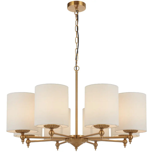 ARGOS 8 Pendant Light - Antique Gold/Ivory