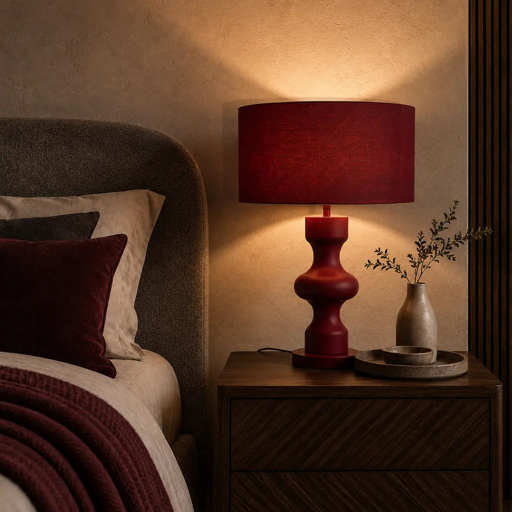 MUSE Table Lamp - Burgundy