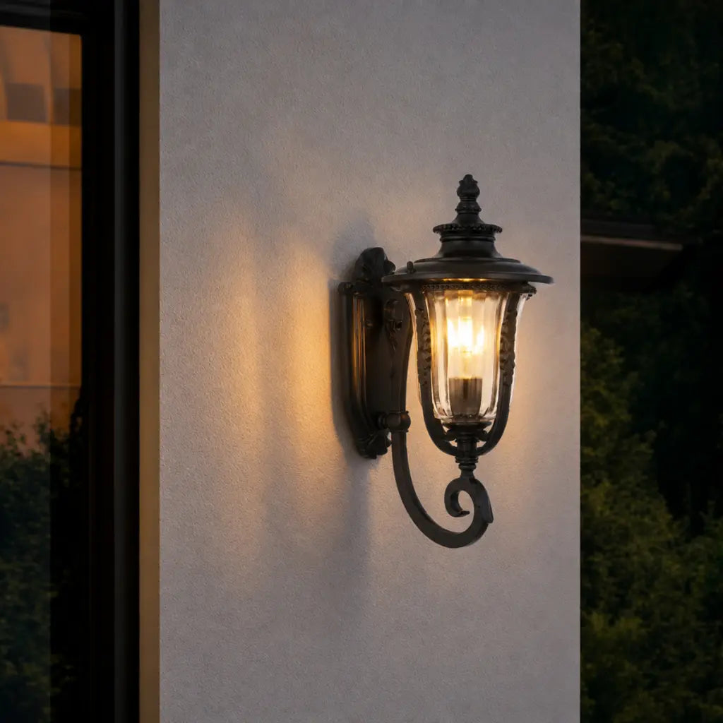 RAMIRO 20CM Exterior Wall Light Small - Black
