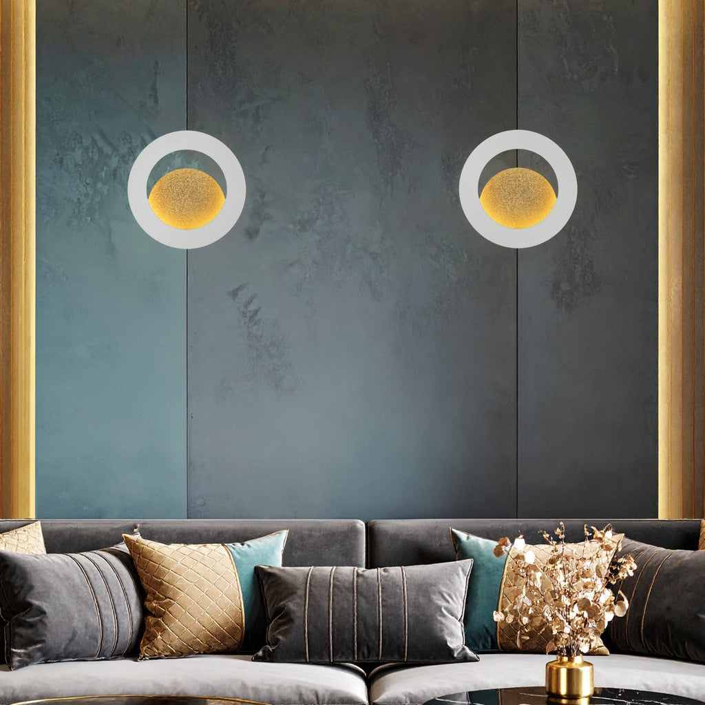 PELZER 30CM LED Wall Light - White/Gold
