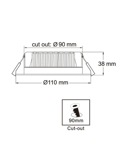 MOTION: LED Recessed Motion Sensor Downlight - 15W/3000K