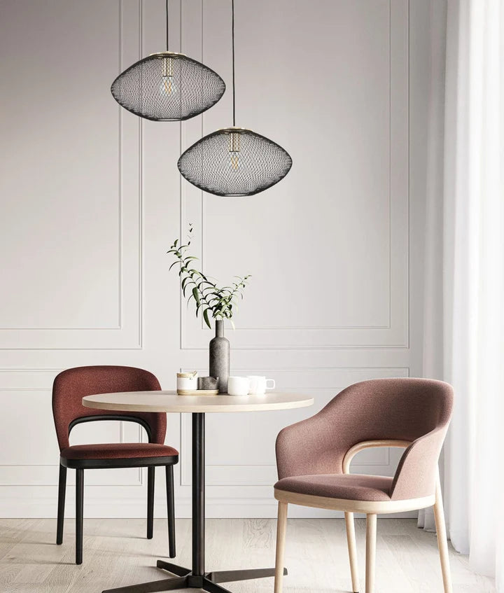 GOLPE: Modern Interior Small Oval Stainless Steel Pendant Lights - Black