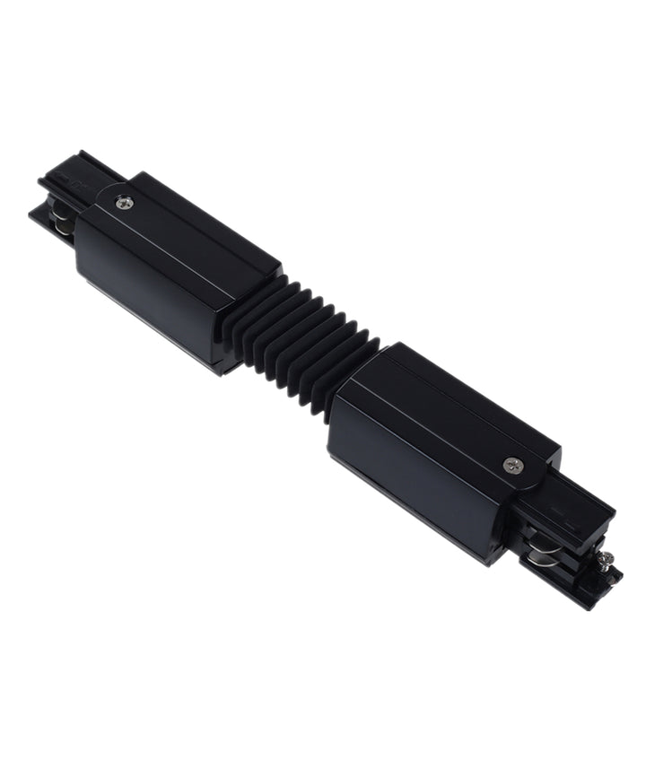 4 Wire 3 Circuit Universal Tracks, Connectors, End Cap & Live End - Flexible Connector BLACK