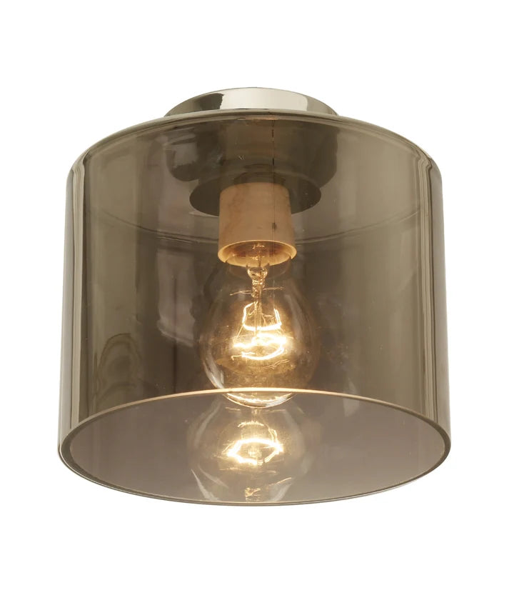 D.I.Y. Batten Fix Ceiling Lights - Oblong Shape Fixtures (Smokey Black Glass & Chrome Batten)
