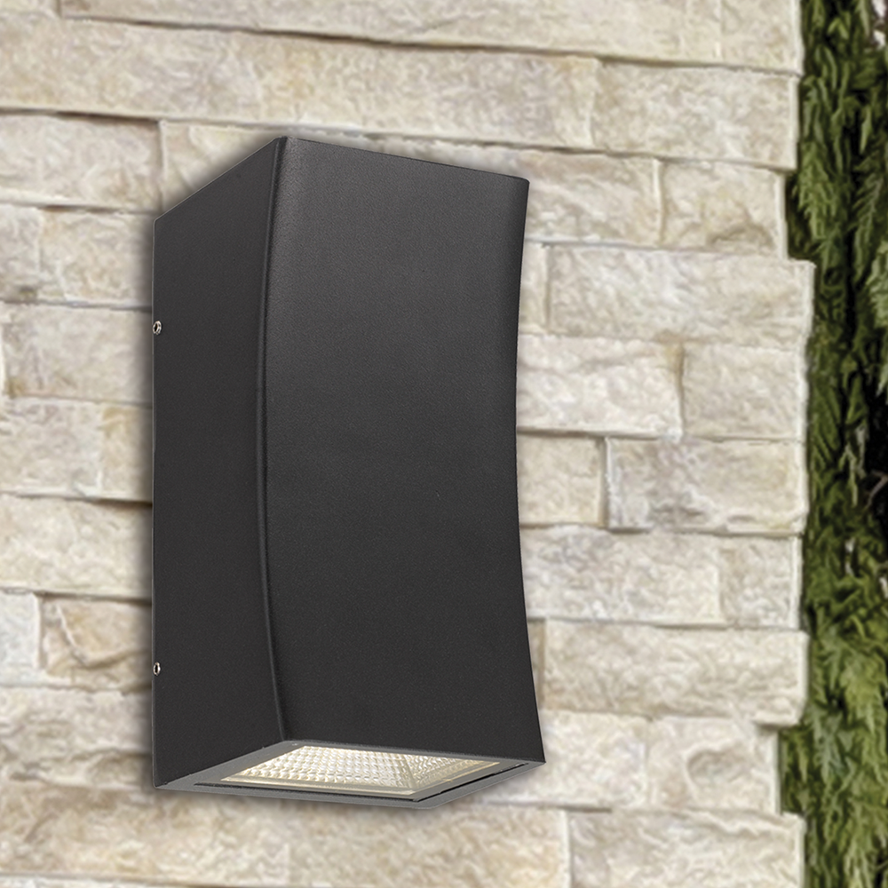 DASH Up-Down Exterior LED Wall Light - Black
