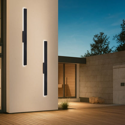 EBIZA 100CM Exterior LED Wall Light - Black