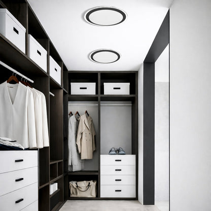 ASTRID 43CM 30W LED Oyster Dimmable Ceiling Light - Black