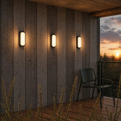 VIGGO Exterior Rectangular Bunker LED Light - Black