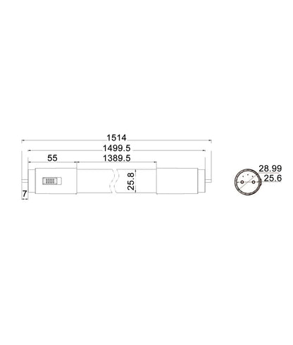 T8 LED Tri-CCT Tubes - Length: 1514mm (5ft / 24W)
