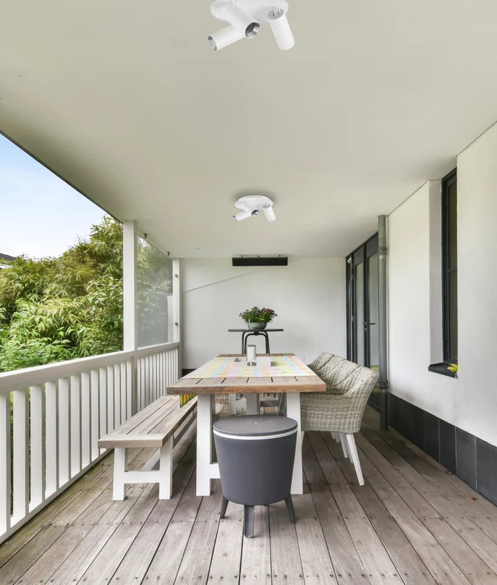 SAKUP: Exterior GU10 Adjustable Ceiling Spot Lights IP54 - White