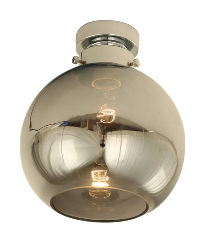 D.I.Y.  Chrome Batten Fix Ceiling Lights - Smoke Wine Glass Shape Fixture