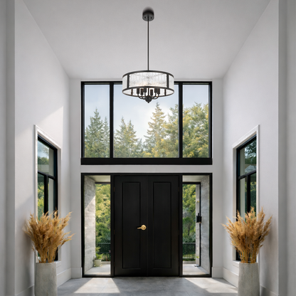 NOREL 6 Pendant Light - Black / Clear