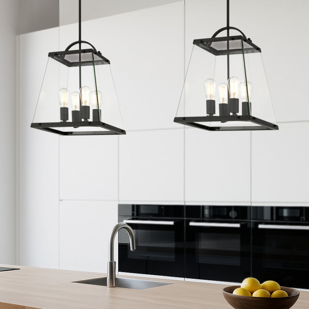 Telbix COLAIR 4 Lights Solid Brass Pendant(Black)