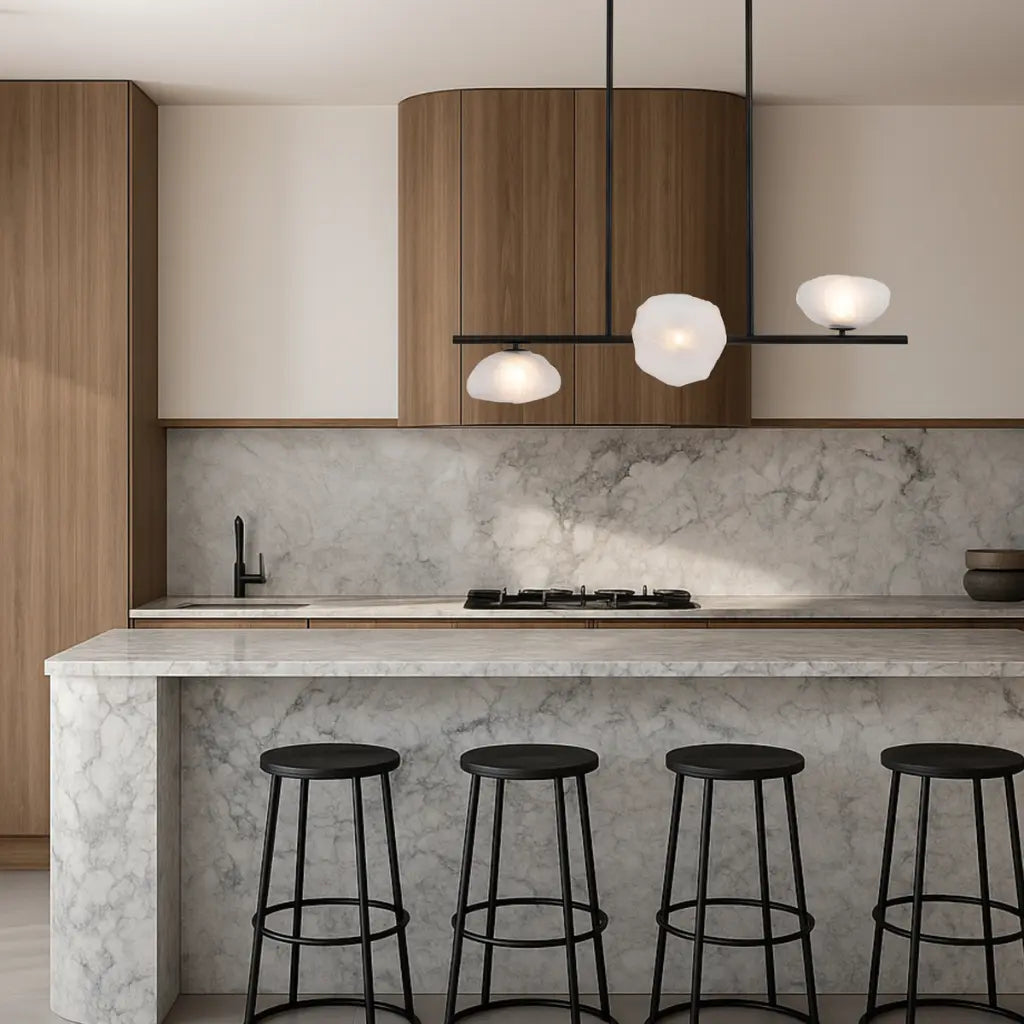 ZECCA 3 Linear Pendant Light - Black/Frost