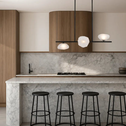 ZECCA 3 Linear Pendant Light - Black/Frost