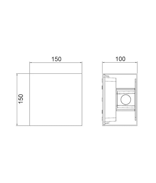 TOCA: Exterior LED Surface Mounted Adjustable Lens Covers Up/Down Lights IP65 - White