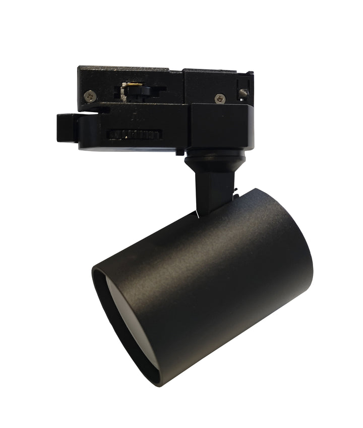 3 Wire 1 Circuit GU10 Track Head Fitting - Black