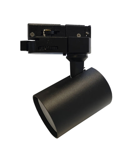 3 Wire 1 Circuit GU10 Track Head Fitting - Black