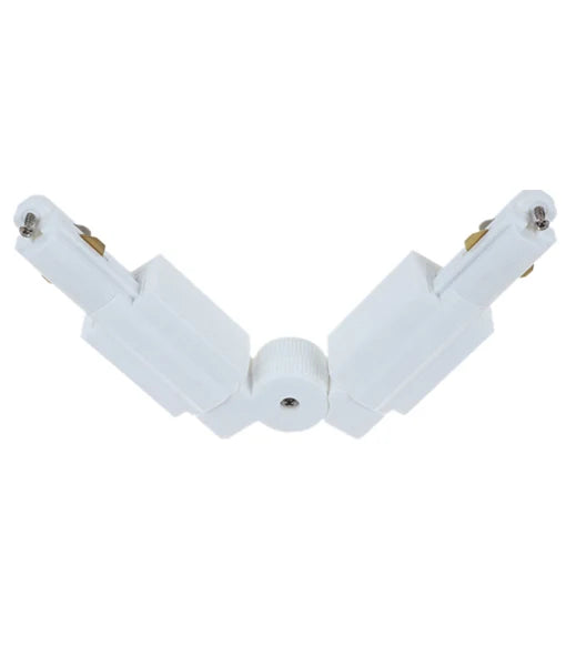 3 Wire 1 Circuit Universal Tracks, Connectors, End Cap & Live End - Connector Elbow Connector (Left) WHITE