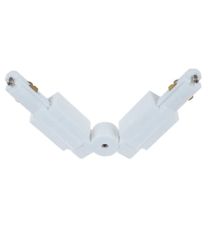 3 Wire 1 Circuit Universal Tracks, Connectors, End Cap & Live End - Connector Elbow Connector (Left) WHITE