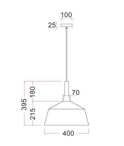 OXIDO: Interior Rustic Brown with Travertine Highlight Angled Dome Pendant Light - OD 400mm