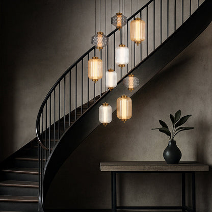 TORSO 9 LED Pendant Light - Brass