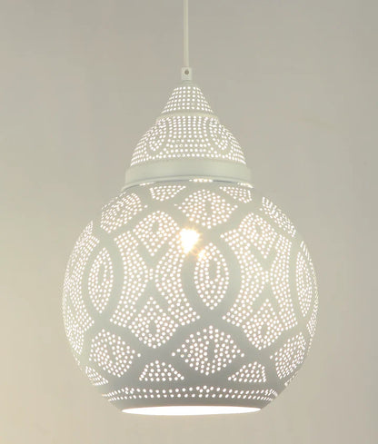 MARRAKESH: Bohemian Interior Bell Shape Pendant Lights - White