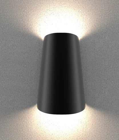 BESTRI: LED Tri-CCT Exterior Surface Mounted Cone Up/Down Wall Light IP65 - Dark Grey