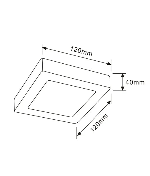 SURFACE: Dimmable Surface Mounted Oyster Lights (Square) - 6W 3000K