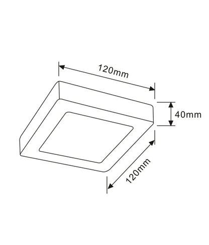 SURFACE: Dimmable Surface Mounted Oyster Lights (Square) - 6W 3000K