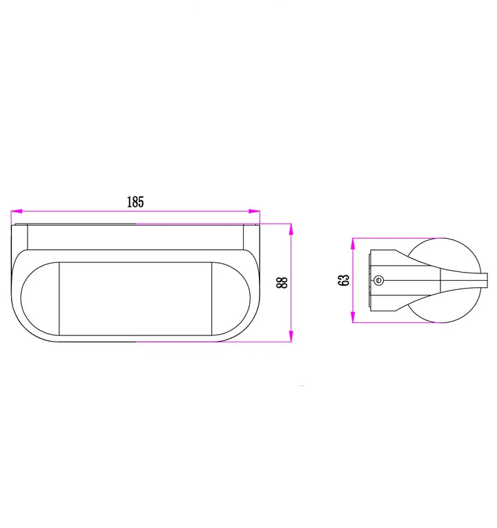 MARINA: Exterior LED Up/Down Surface Mounted Wall Lights IP65 - White