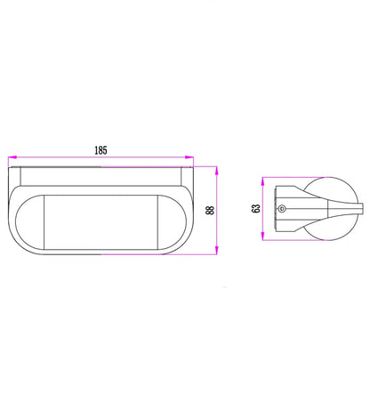 MARINA: Exterior LED Up/Down Surface Mounted Wall Lights IP65 - White