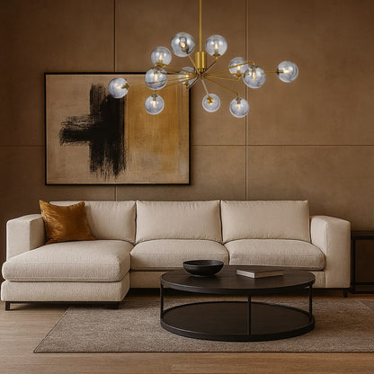 FELTON 12 Pendant Light - Antique Gold/Smoke
