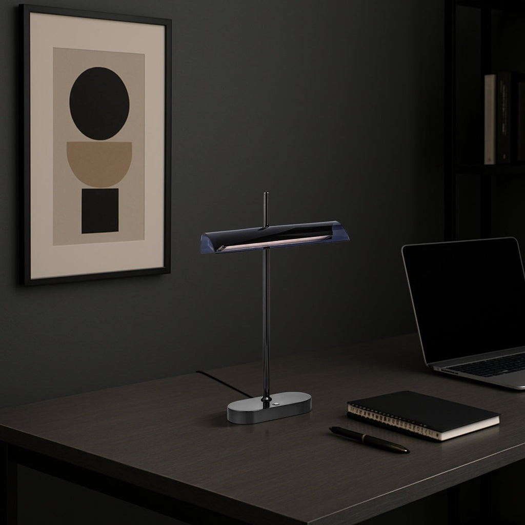 LYMAN Table Lamp - Gun Metal/Smoke