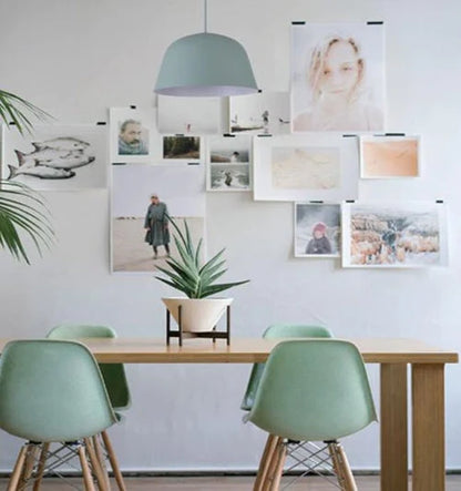 PASTEL: Scandinavian Angled Dome Shape Pendant Light - Matte Green