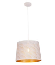PENSHADE: Interior Slanted with Honeycomb Pattern Laser Cut Pendant Lights - White
