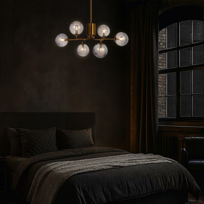 FELTON 6 Pendant Light - Antique Gold/Smoke