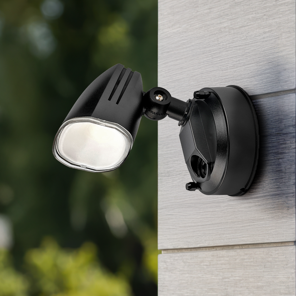 CLARION Single Exterior LED Spotlight - Black
