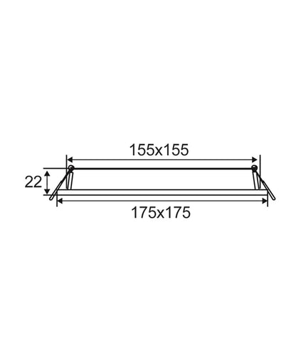 SLICKTRI: LED Dimmable Ultra Slim Tri-CCT Recessed Downlights (Square) - 12W