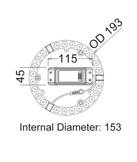 CKTRI: LED Tri-CCT Oyster Conversion Kits - 12W (OD193mm)