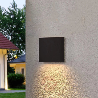 PDL: LED Exterior Wall Square Pillar 1-Way Down Lights IP65 - Black