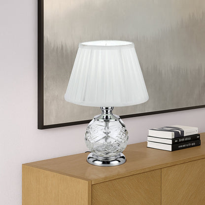 VIVIAN Table Lamp - Chrome/White