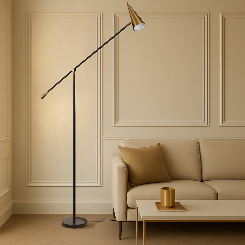 JIBARA Floor Lamp - Black/Brass