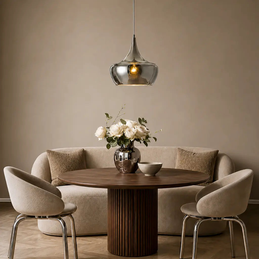 LANDY Pendant Light - Nickel/Smoke